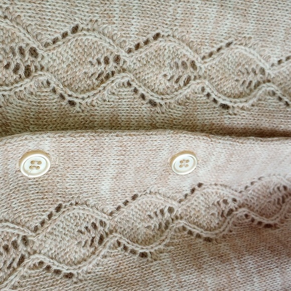 Keneth Too Medium Tan Button-Up Cardigan Sweater, Delicate, Classic - Picture 2 of 4
